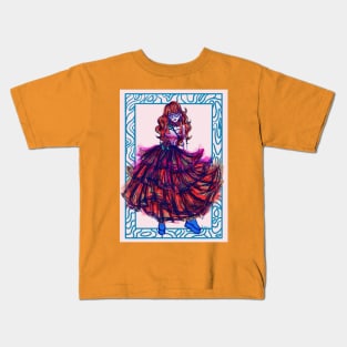 Fashionable anime girl in stylish clothing Kids T-Shirt